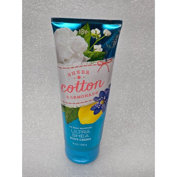 Bath & Body Works Sheer Cotton & Lemonade Ultra Shea Body Cream 8 Oz BBW - Picture 1 of 2